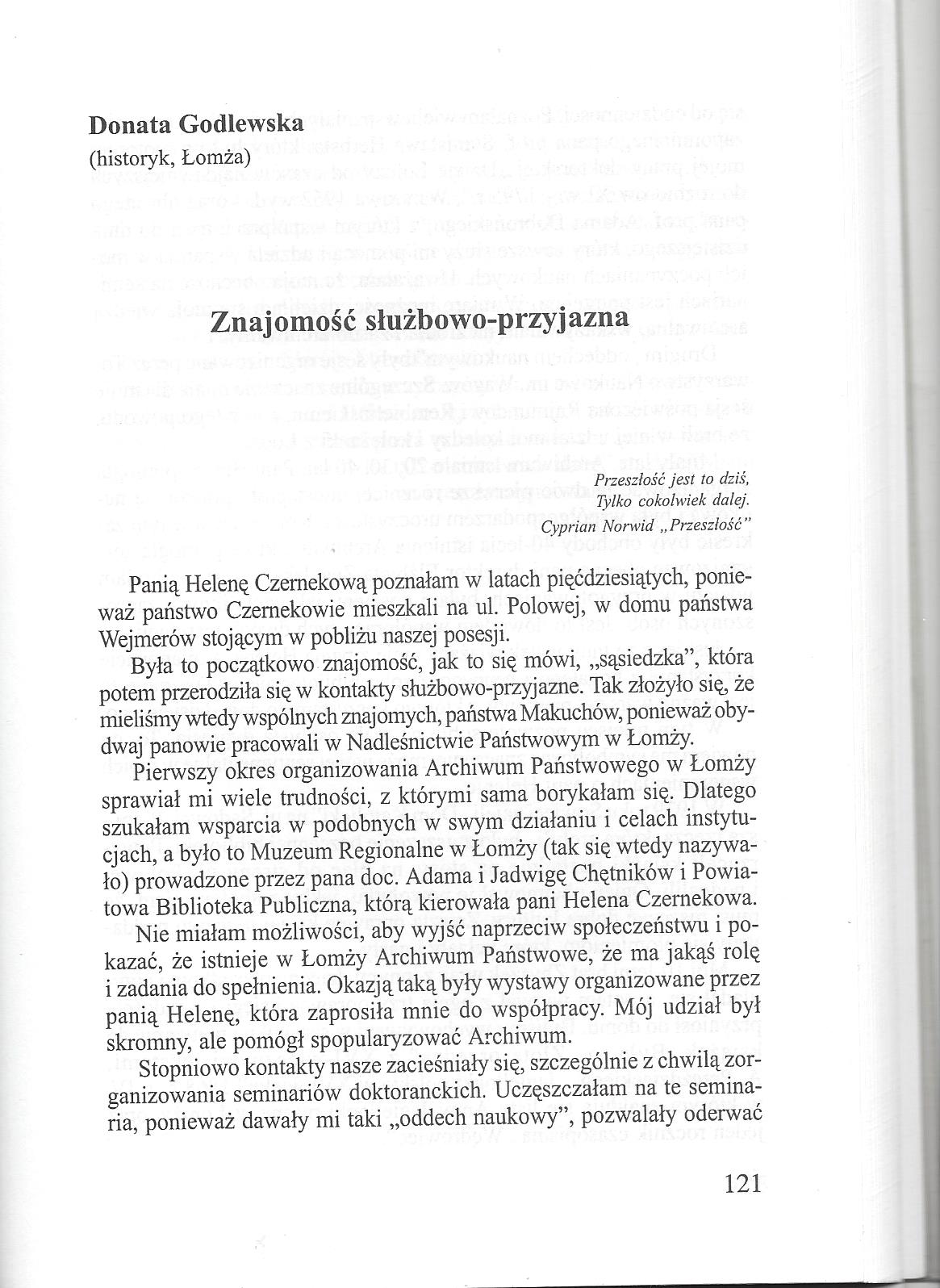 27. Janusz Gwardiak – „Pasjonatka Ziemi Łomżyńskiej”, Łomża 2002.