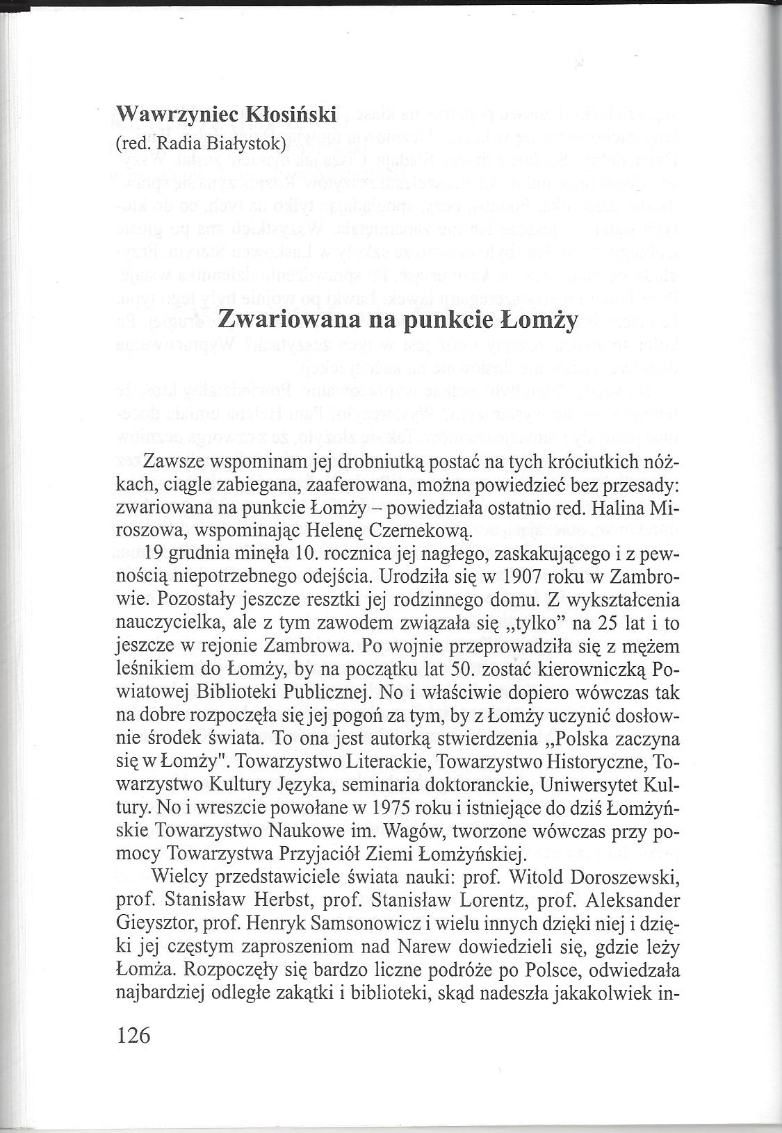 30. Janusz Gwardiak – „Pasjonatka Ziemi Łomżyńskiej”, Łomża 2002.