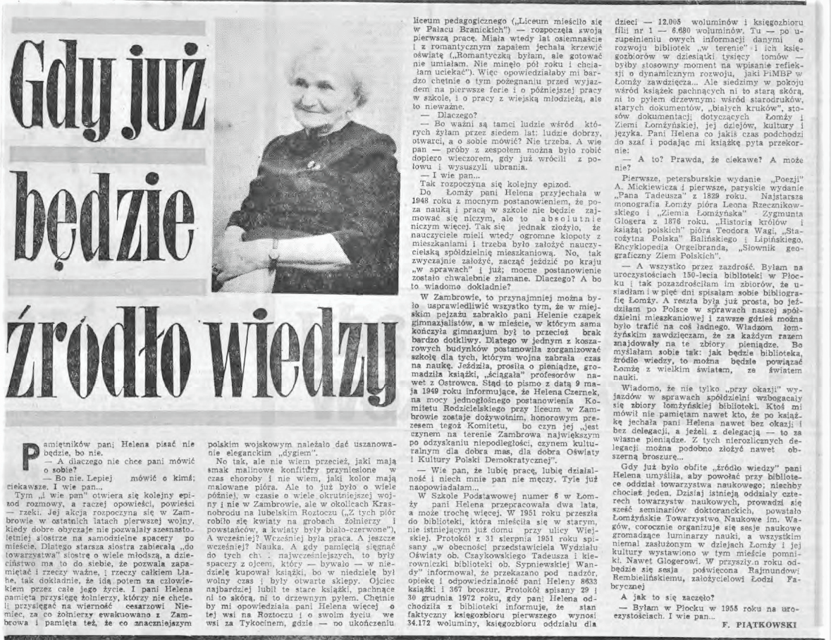 7.	Gazeta Białostocka 1975, nr 139.