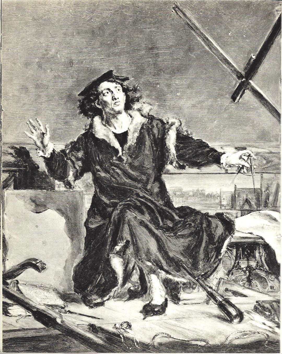 Kopernik, szkic olejny