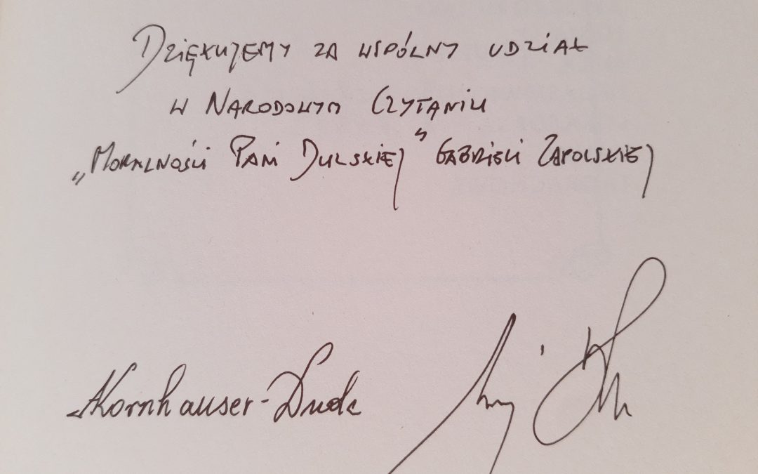 Podziękowanie Prezydenta RP Andrzeja Dudy
