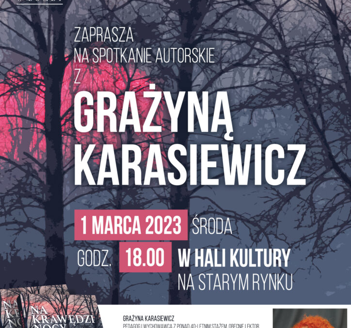 Filmowe zaproszenie na spotkanie autorskie z Grażyną Karasiewicz