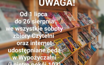 Zasady funkcjonowania Czytelni w okresie wakacyjnym