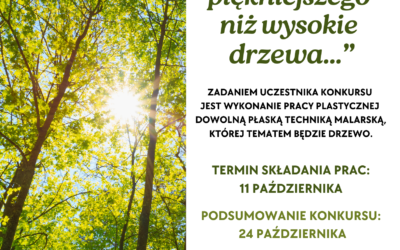 Cóż jest piękniejszego niż wysokie drzewa… – konkurs plastyczny